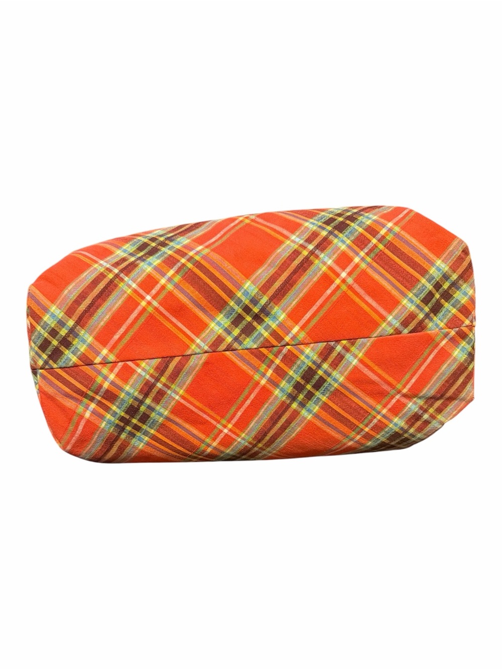 Vivienne Westwood Vintage Orange Tartan Canvas Accord Tote Bag - Made in Italy - Picture 5 of 10